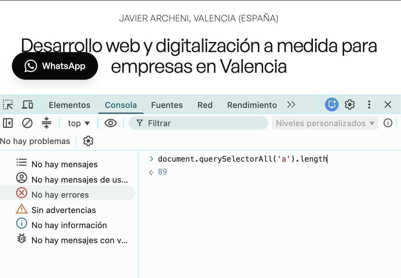DevTools Consola comprobación 