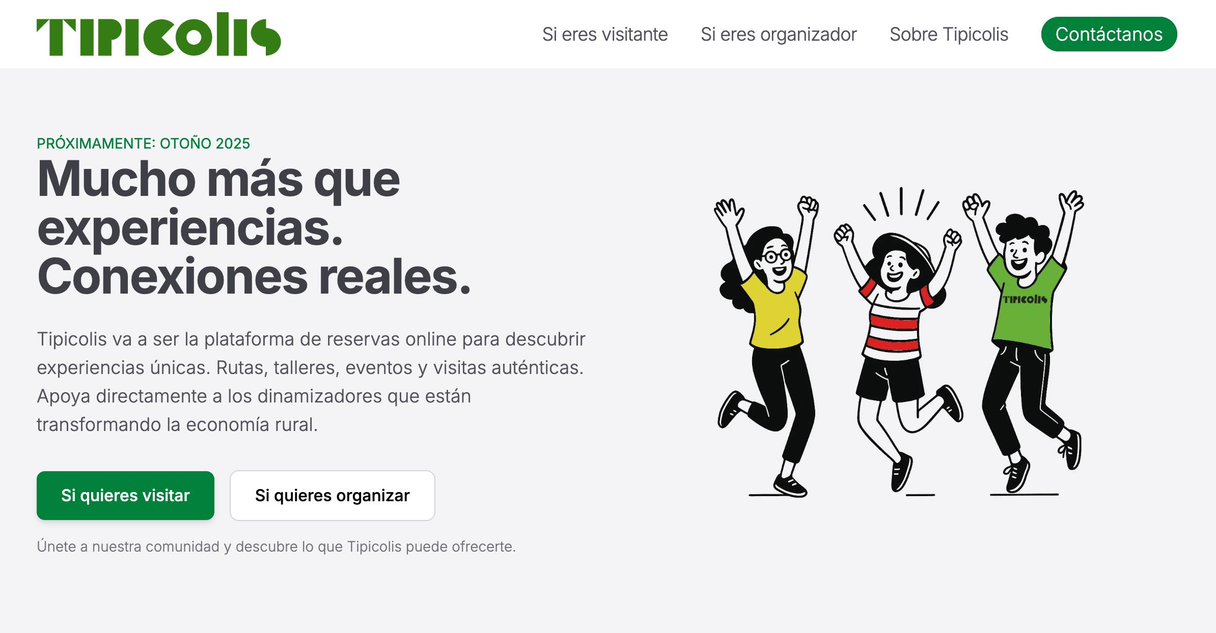Landing page de Tipicolis